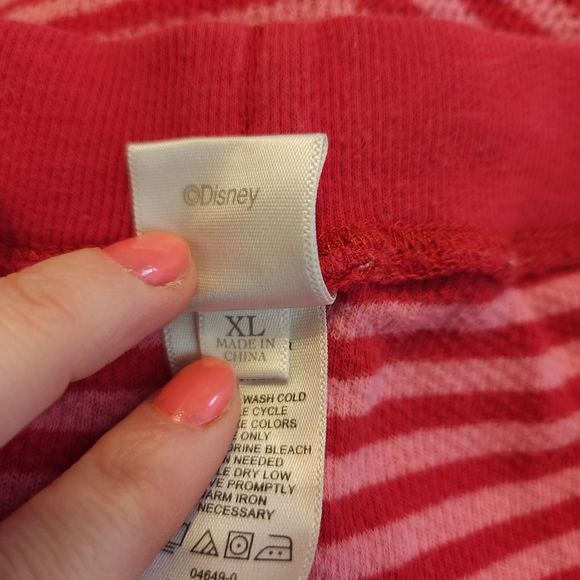 Disney Tinkerbell Tinkerbell Red and Pink pajama pants and shirt Women's size XL - Picture 10 of 16